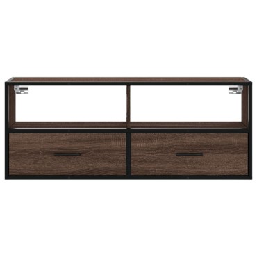 vidaXL Έπιπλο Τηλεόρασης Καφέ Δρυς 100x31x39,5cm Επεξεργασμένο Ξύλο