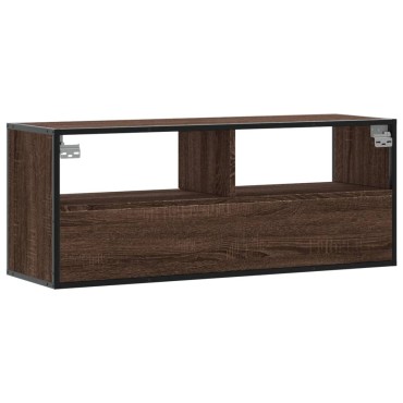 vidaXL Έπιπλο Τηλεόρασης Καφέ Δρυς 100x31x39,5cm Επεξεργασμένο Ξύλο