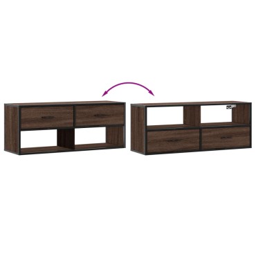 vidaXL Έπιπλο Τηλεόρασης Καφέ Δρυς 100x31x39,5cm Επεξεργασμένο Ξύλο