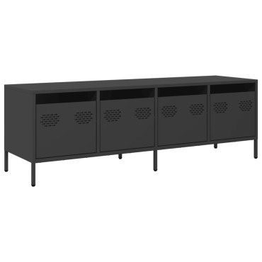 vidaXL Έπιπλο Τηλεόρασης Μαύρο 135x39x43,5cm Ατσάλι Ψυχρής Έλασης