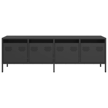 vidaXL Έπιπλο Τηλεόρασης Μαύρο 135x39x43,5cm Ατσάλι Ψυχρής Έλασης