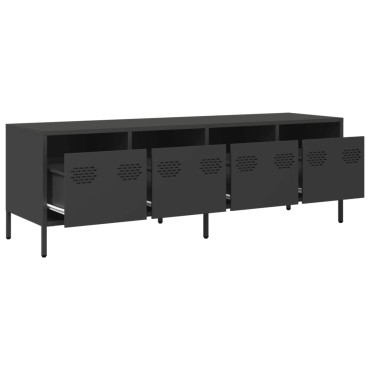 vidaXL Έπιπλο Τηλεόρασης Μαύρο 135x39x43,5cm Ατσάλι Ψυχρής Έλασης