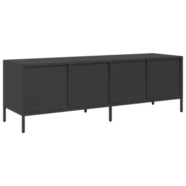 vidaXL Έπιπλο Τηλεόρασης Μαύρο 135x39x43,5cm Ατσάλι Ψυχρής Έλασης