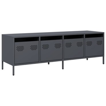vidaXL Έπιπλο Τηλεόρασης Ανθρακί 135x39x43,5cm Ατσάλι Ψυχρής Έλασης
