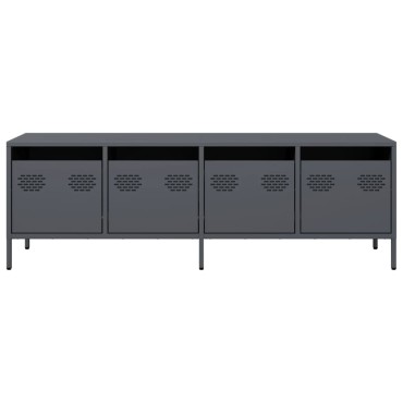 vidaXL Έπιπλο Τηλεόρασης Ανθρακί 135x39x43,5cm Ατσάλι Ψυχρής Έλασης