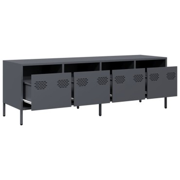 vidaXL Έπιπλο Τηλεόρασης Ανθρακί 135x39x43,5cm Ατσάλι Ψυχρής Έλασης
