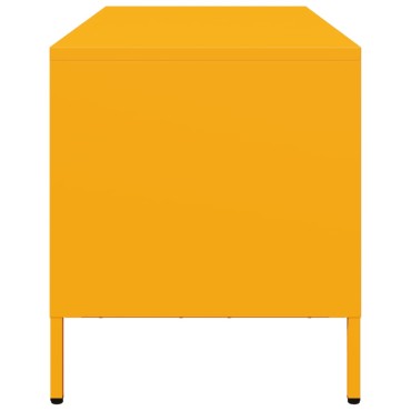 vidaXL Έπιπλο Τηλεόρασης Μουσταρδί 101,5x39x43,5 Ατσάλι Ψυχρής Έλασης 101,5x39x43,5cm