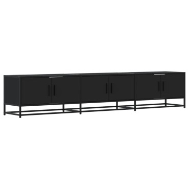 vidaXL Έπιπλο Τηλεόρασης Μαύρο 210x35x41cm Επεξεργασμένο Ξύλο