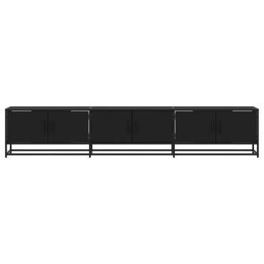 vidaXL Έπιπλο Τηλεόρασης Μαύρο 210x35x41cm Επεξεργασμένο Ξύλο