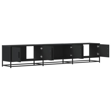 vidaXL Έπιπλο Τηλεόρασης Μαύρο 210x35x41cm Επεξεργασμένο Ξύλο