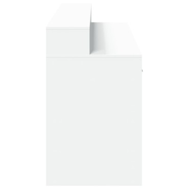 vidaXL Γραφείο με LED Λευκό 160x55x91cm από Επεξεργασμένο Ξύλο 1 τεμ.