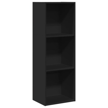 vidaXL Βιβλιοθήκη Μαύρο 40x30x114cm από Επεξεργασμένο Ξύλο 1 τεμ.