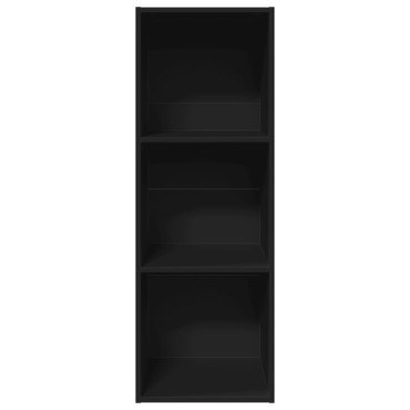 vidaXL Βιβλιοθήκη Μαύρο 40x30x114cm από Επεξεργασμένο Ξύλο 1 τεμ.