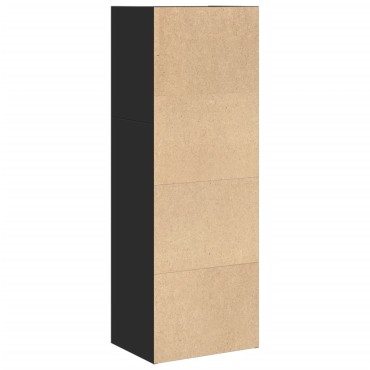 vidaXL Βιβλιοθήκη Μαύρο 40x30x114cm από Επεξεργασμένο Ξύλο 1 τεμ.