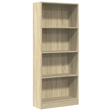 vidaXL Βιβλιοθήκη Sonoma Δρυς 60x24x143cm από Επεξεργασμένο Ξύλο 1 τεμ.