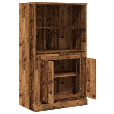 vidaXL Ντουλάπι Όψη Παλαιού Ξύλου 60x35,5x103,5cm Επεξ. Ξύλο 1 τεμ.