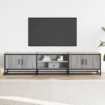 vidaXL Έπιπλο Τηλεόρασης Γκρι Sonoma 180x35x41cm από Επεξεργ. Ξύλο