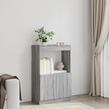 vidaXL Ντουλάπι Γκρι Sonoma 63x33x100cm από Επεξεργασμένο Ξύλο 1 τεμ.