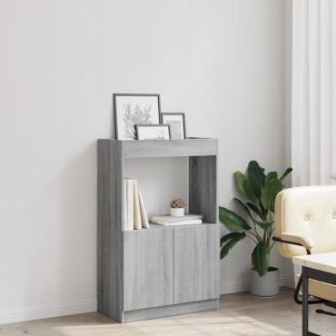 vidaXL Ντουλάπι Γκρι Sonoma 63x33x100cm από Επεξεργασμένο Ξύλο 1 τεμ.