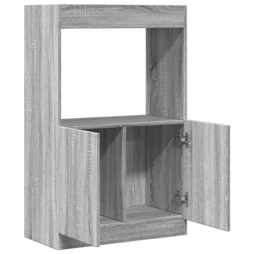 vidaXL Ντουλάπι Γκρι Sonoma 63x33x100cm από Επεξεργασμένο Ξύλο 1 τεμ.