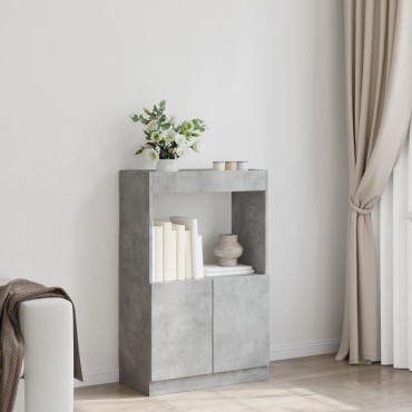 vidaXL Ντουλάπι Γκρι Σκυρ. 63x33x100cm από Επεξεργασμένο Ξύλο 1 τεμ.