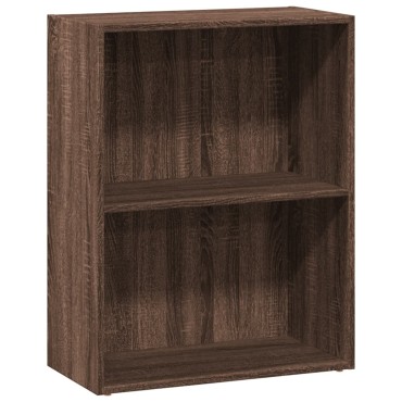 vidaXL Βιβλιοθήκη Καφέ Δρυς 60x30x77cm από Επεξεργασμένο Ξύλο 1 τεμ.