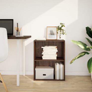 vidaXL Βιβλιοθήκη Καφέ Δρυς 60x30x77cm από Επεξεργασμένο Ξύλο 1 τεμ.