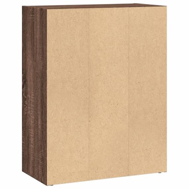 vidaXL Βιβλιοθήκη Καφέ Δρυς 60x30x77cm από Επεξεργασμένο Ξύλο 1 τεμ.