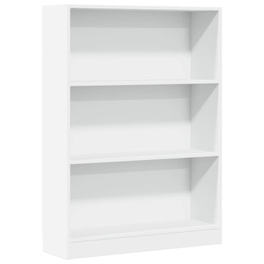 vidaXL Βιβλιοθήκη Λευκή 80x24x109cm από Επεξεργασμένο Ξύλο 1 τεμ.