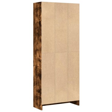 vidaXL Βιβλιοθήκη Καπνιστή Δρυς 60x24x143cm από Επεξεργασμένο Ξύλο 1 τεμ.