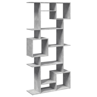 vidaXL Βιβλιοθήκη Γκρι Σκυροδέματος 92x29x188cm Επεξεργασμένο Ξύλο 1 τεμ.