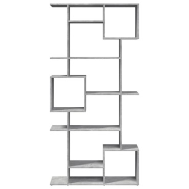 vidaXL Βιβλιοθήκη Γκρι Σκυροδέματος 92x29x188cm Επεξεργασμένο Ξύλο 1 τεμ.