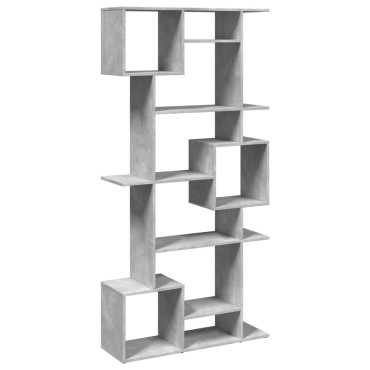 vidaXL Βιβλιοθήκη Γκρι Σκυροδέματος 92x29x188cm Επεξεργασμένο Ξύλο 1 τεμ.
