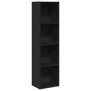 vidaXL Βιβλιοθήκη Μαύρο 40x30x152cm από Επεξεργασμένο Ξύλο 1 τεμ.