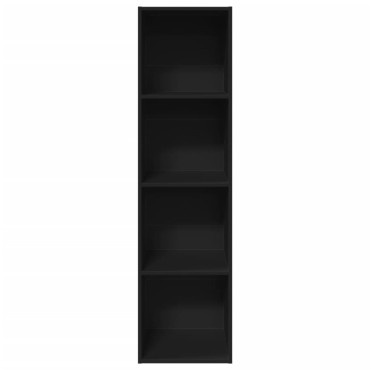 vidaXL Βιβλιοθήκη Μαύρο 40x30x152cm από Επεξεργασμένο Ξύλο 1 τεμ.