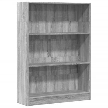 vidaXL Βιβλιοθήκη Γκρι Sonoma 80x24x109cm από Επεξεργ. Ξύλο 1 τεμ.