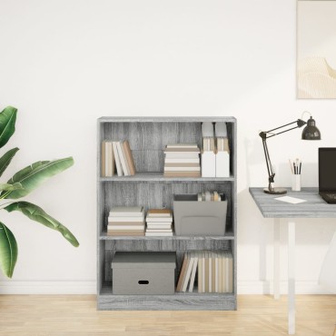 vidaXL Βιβλιοθήκη Γκρι Sonoma 80x24x109cm από Επεξεργ. Ξύλο 1 τεμ.