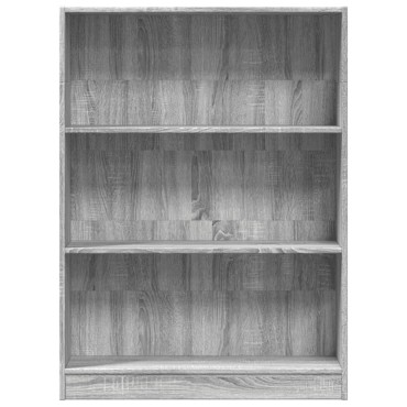 vidaXL Βιβλιοθήκη Γκρι Sonoma 80x24x109cm από Επεξεργ. Ξύλο 1 τεμ.