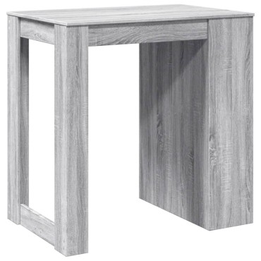 vidaXL Τραπέζι Μπαρ Γκρι Sonoma 102x70x103,5cm Επεξεργ. Ξύλο 1 τεμ.