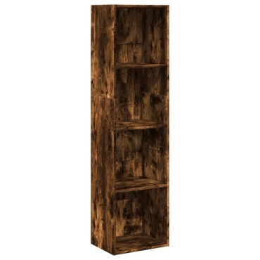 vidaXL Βιβλιοθήκη Καπνιστή Δρυς 40x30x152cm από Επεξεργασμένο Ξύλο 1 τεμ.