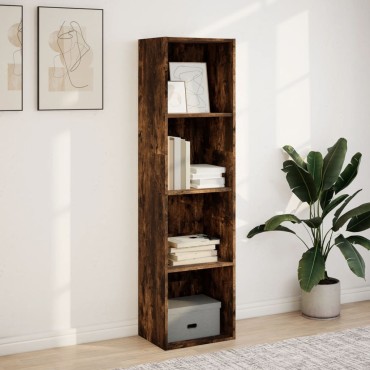 vidaXL Βιβλιοθήκη Καπνιστή Δρυς 40x30x152cm από Επεξεργασμένο Ξύλο 1 τεμ.