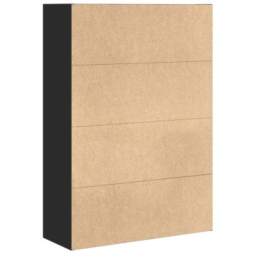 vidaXL Βιβλιοθήκη Μαύρη 80x30x114cm από Επεξεργασμένο Ξύλο 1 τεμ.