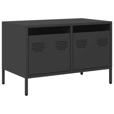 vidaXL Έπιπλο Τηλεόρασης Μαύρο 68x39x43,5cm Χάλυβας Ψυχρής Έλασης