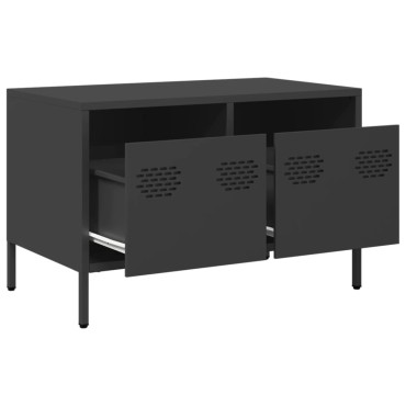vidaXL Έπιπλο Τηλεόρασης Μαύρο 68x39x43,5cm Χάλυβας Ψυχρής Έλασης