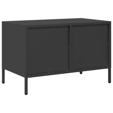 vidaXL Έπιπλο Τηλεόρασης Μαύρο 68x39x43,5cm Χάλυβας Ψυχρής Έλασης