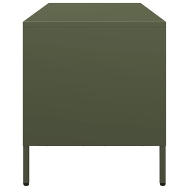vidaXL Έπιπλο Τηλεόρασης Λαδί 101,5x39x43,5cm Ατσάλι Ψυχρής Έλασης