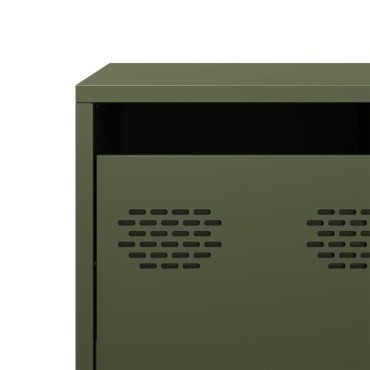 vidaXL Έπιπλο Τηλεόρασης Λαδί 101,5x39x43,5cm Ατσάλι Ψυχρής Έλασης