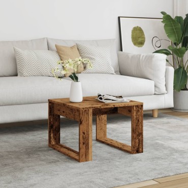 vidaXL Τραπέζι Βοηθητικό Παλαιό Ξύλο 50x50x35cm από Επεξ. Ξύλο 1 τεμ.