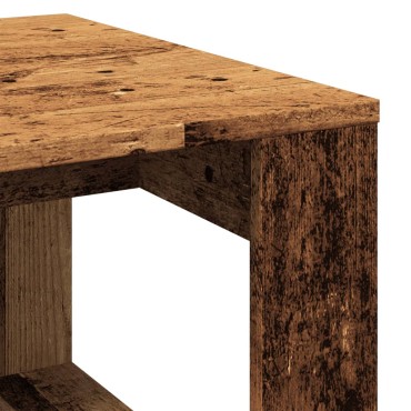 vidaXL Τραπέζι Βοηθητικό Παλαιό Ξύλο 50x50x35cm από Επεξ. Ξύλο 1 τεμ.
