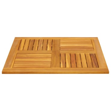 vidaXL Επιφάνεια Τραπεζιού Τετράγωνη 80x80x2,2cm Μασίφ Ξύλο Ακακίας 1 τεμ.